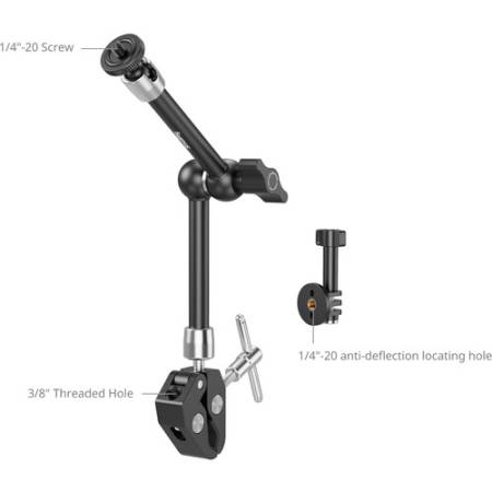 SmallRig 5605 - ramię Magic Arm z zaciskiem szczękowym do kamer sportowych